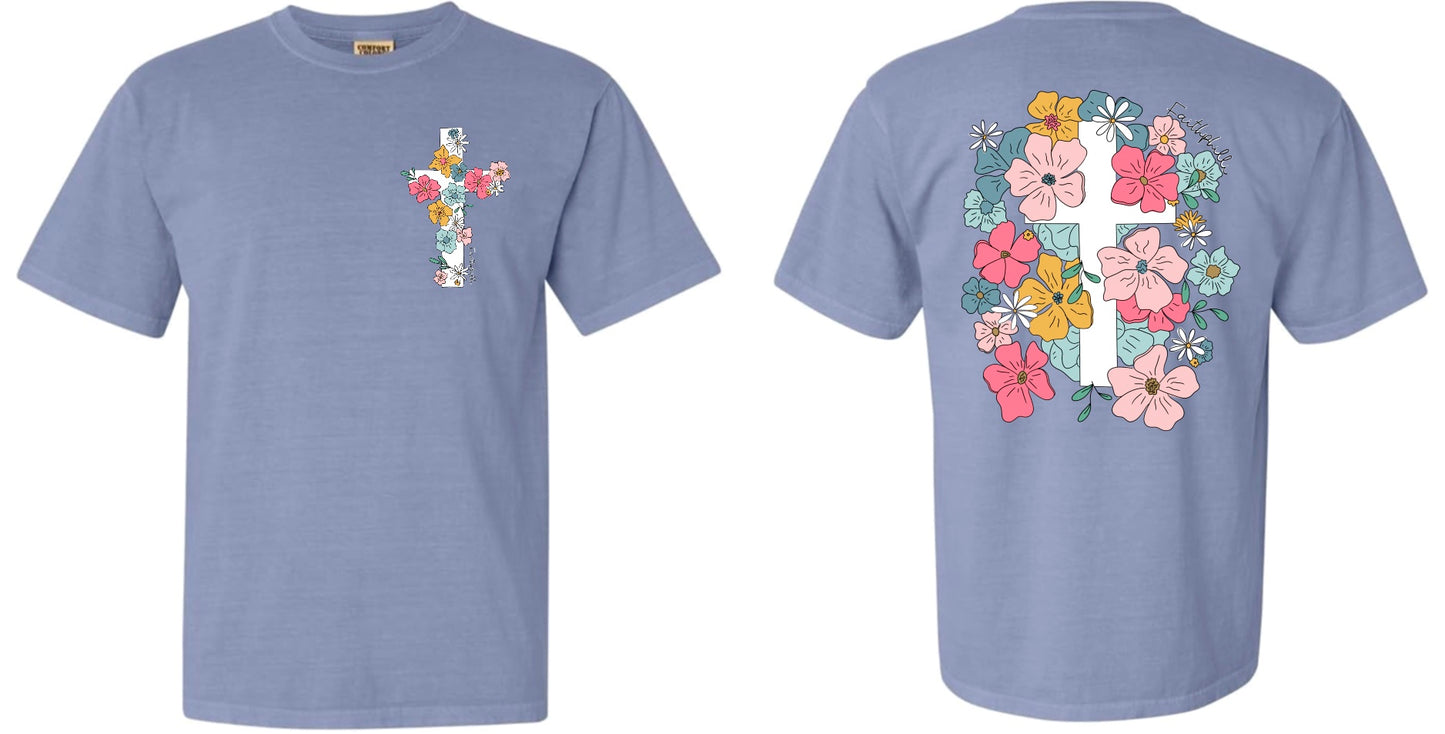 Floral Cross Tee