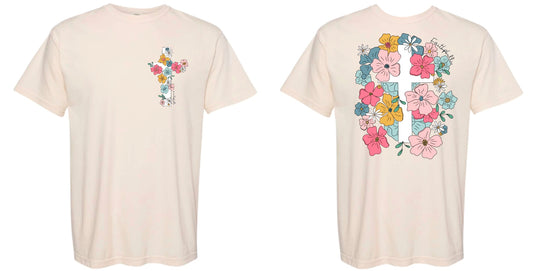 Floral Cross Tee